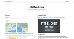 Desktop Screenshot of mwfrost.com